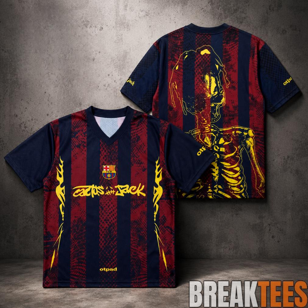 Cactus Jack FC Barcelona Skeleton Jersey Vintage Retro Jersey