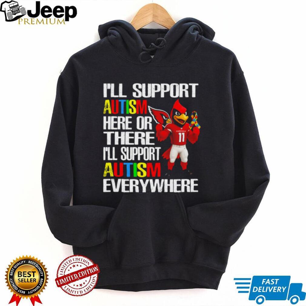 Cardinals Football Autism Awareness Support Everywhere T Shirt