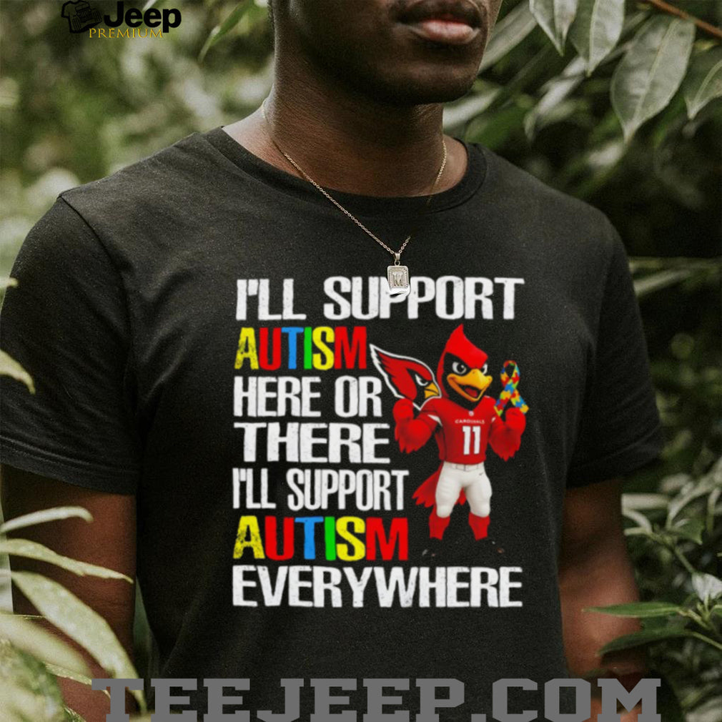 Cardinals Football Autism Awareness Support Everywhere T Shirt