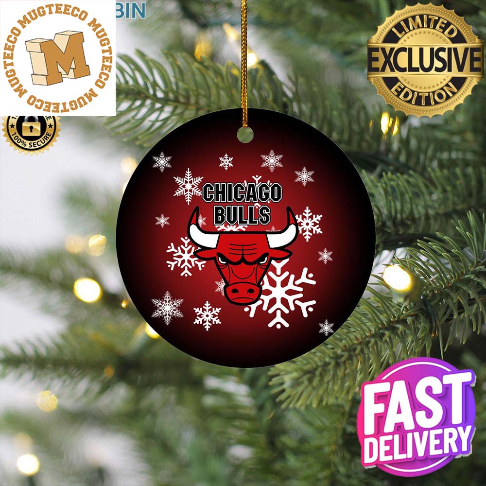 Chicago Bulls NBA Xmas Gifts Merry Christmas Decorations Ornament