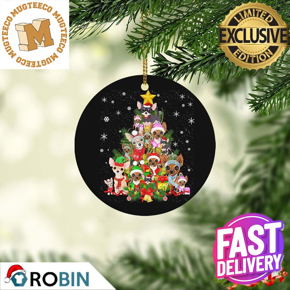 Chihuahua Christmas Tree Lights Xmas Gifts For Dog Lovers Christmas Decorations Ornament