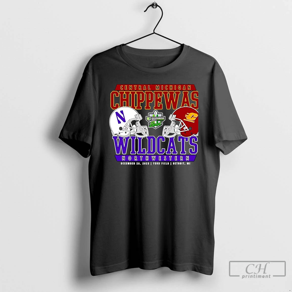 Classic 2025 Gameabove Sports Bowl Dueling Central Michigan Chippewas Vs Wildcats Northwestern Christmas T Shirts