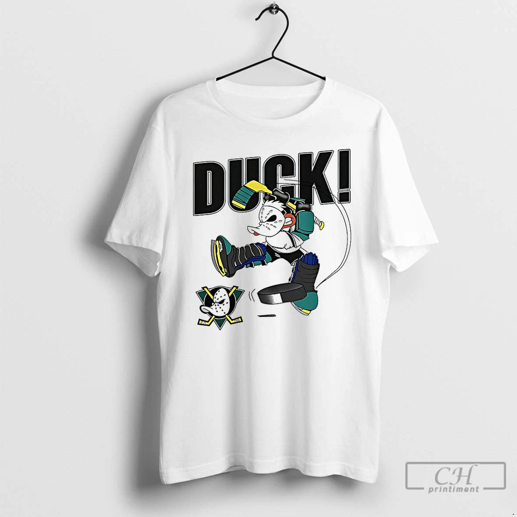 Classic Anaheim Mighty Ducks Mascot Playing Hockey 90s