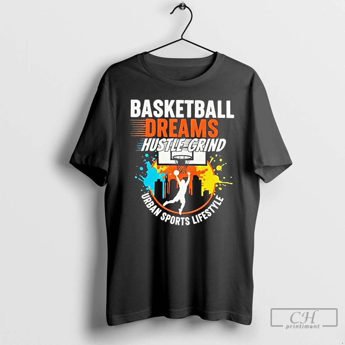 Classic Basketball Dreams Hustle Grind Urban Sports Lifestyle Graphic