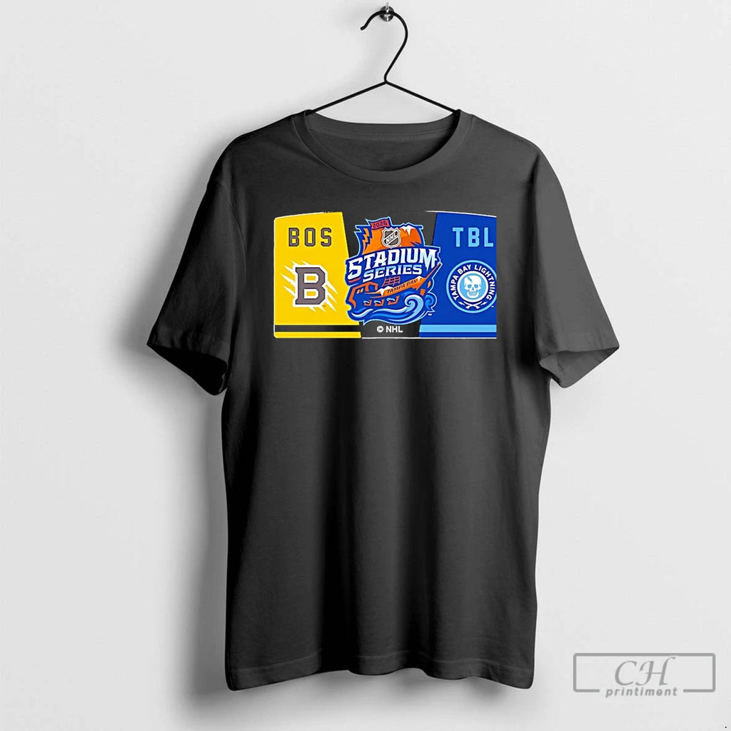 Classic Boston Bruins Vs Tampa Bay Lightning 2026 Stadium Series Match Up Christmas T Shirts