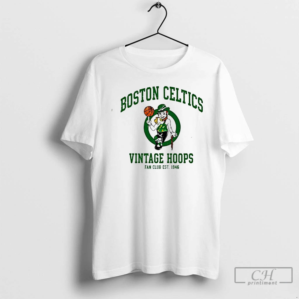 Classic Boston Celtics Vintage Basketball Graphic Fan Style
