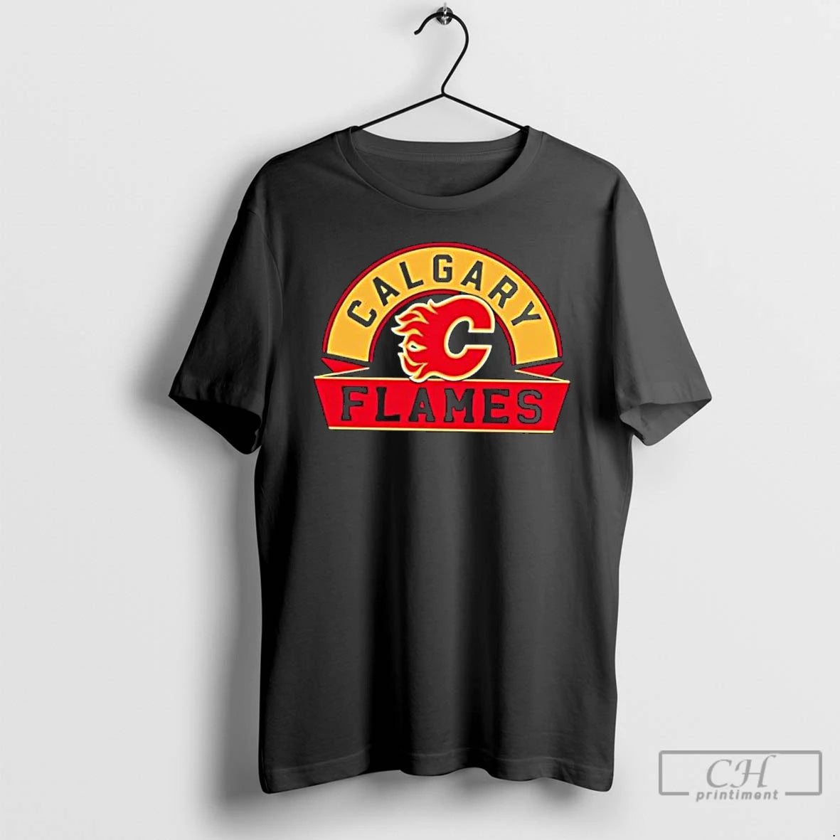 Classic Calgary Flames Black Richmond Banner