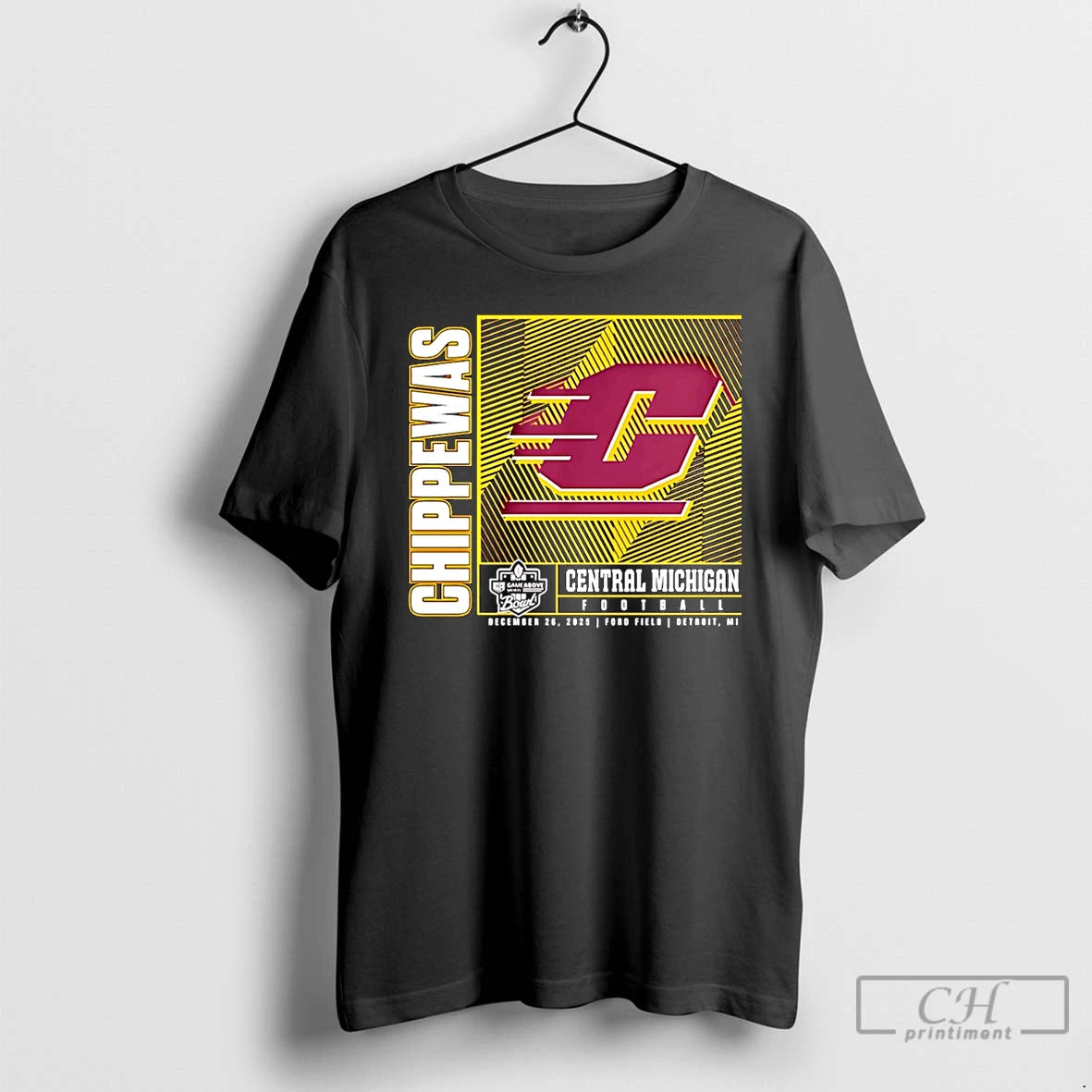 Classic Central Michigan Chippewas 2025 Gameabove Sports Bowl Line Art Christmas