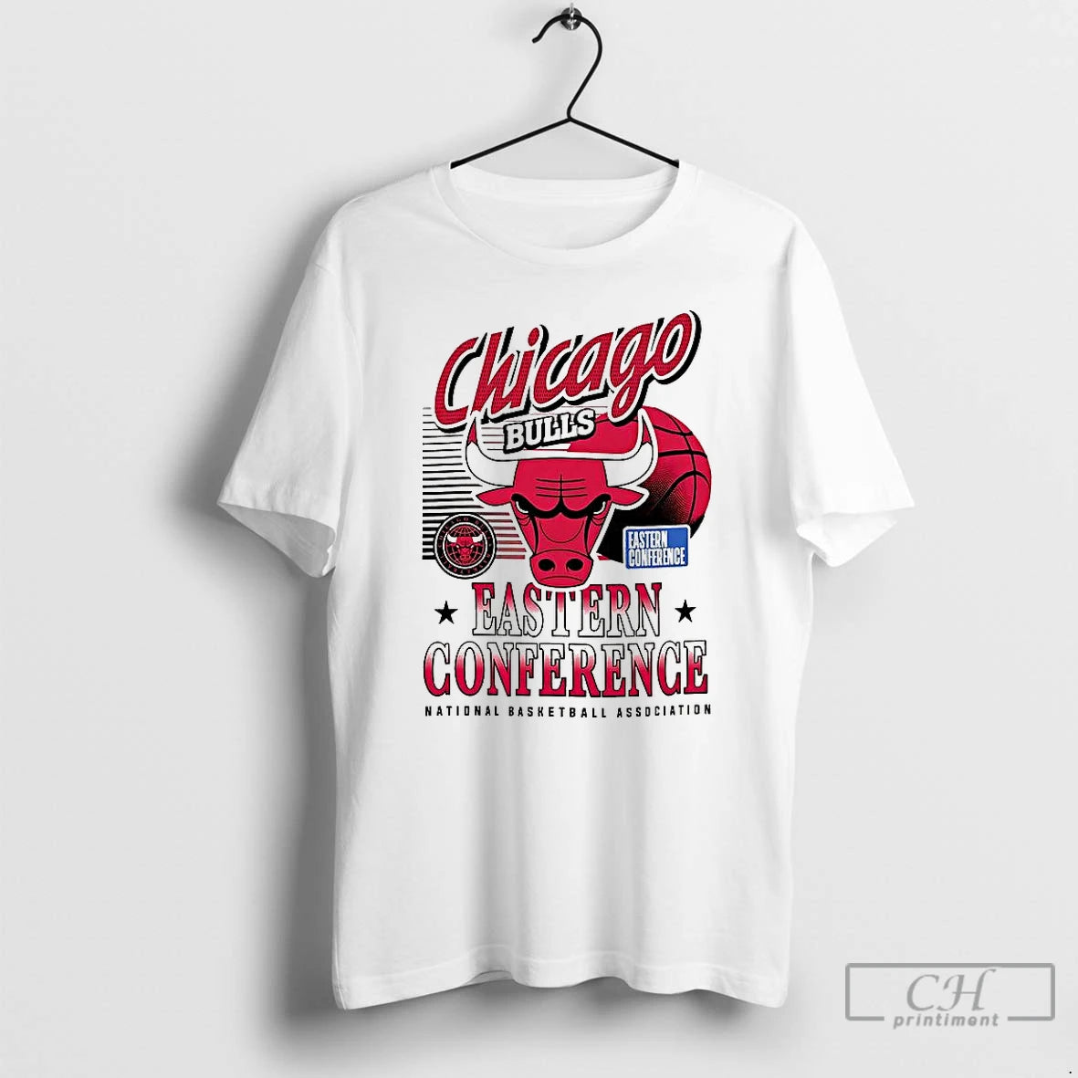 Classic Chicago Bulls Nba Eastern Conference Logo And Ball