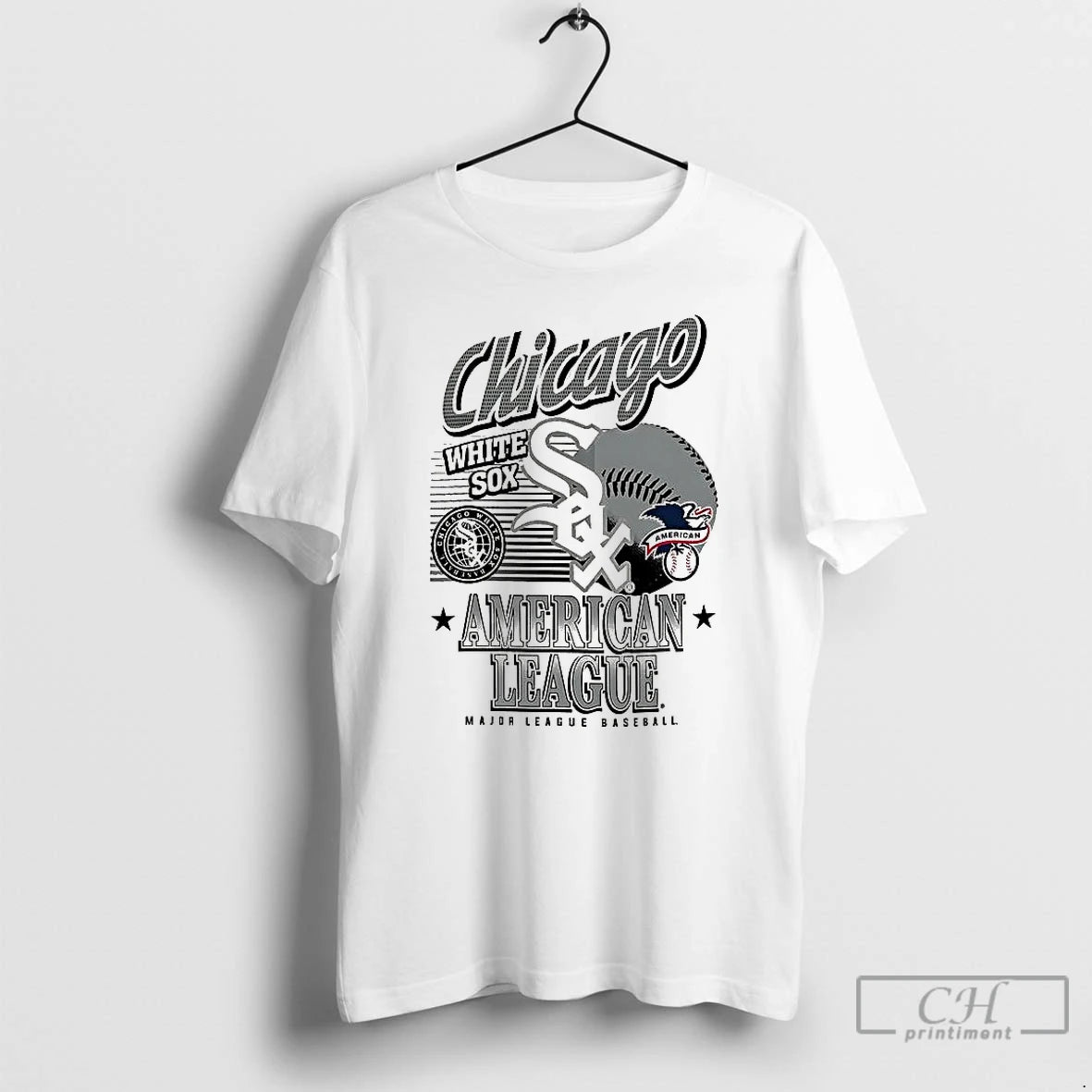 Classic Chicago White Sox Mlb American National League Logo Ball Retro