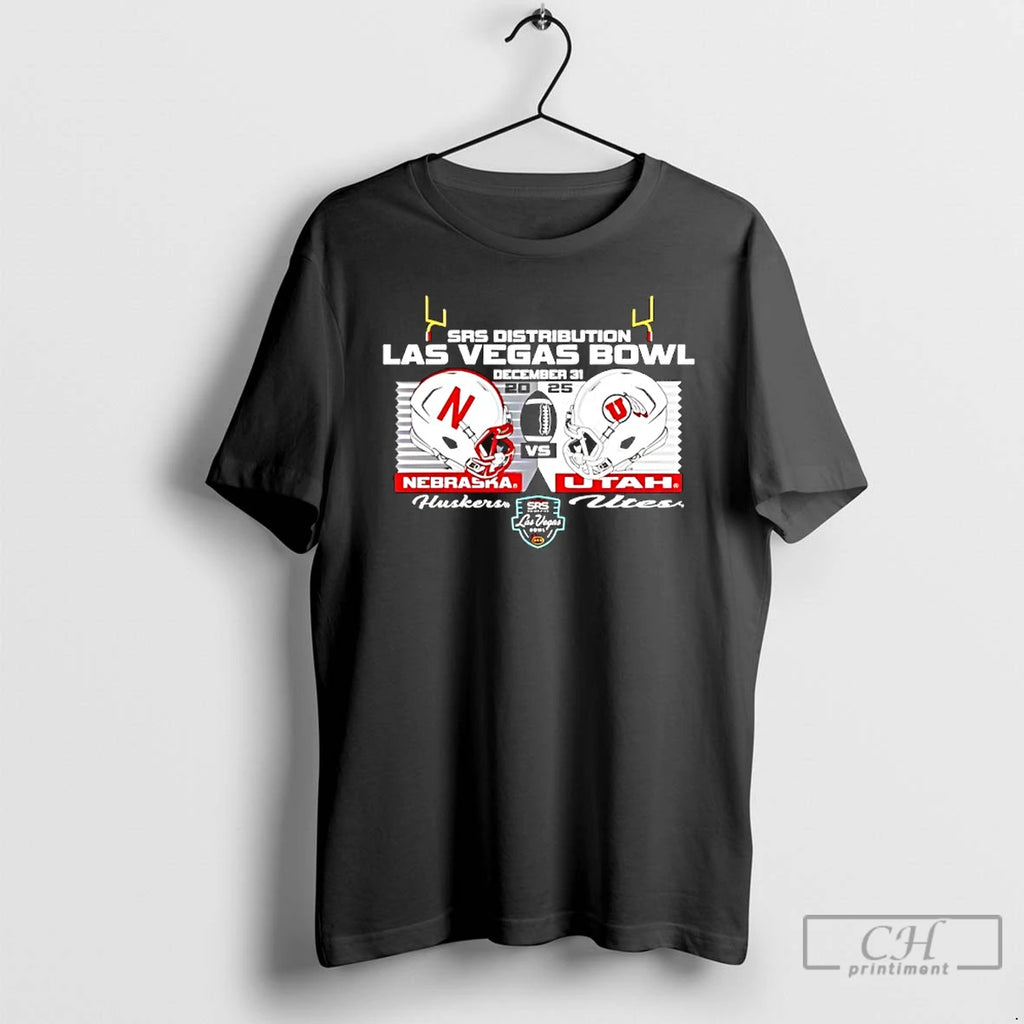 Classic Cornhuskers Vs Utes 2025 Las Vegas Bowl Match Up Head To Head T Shirts