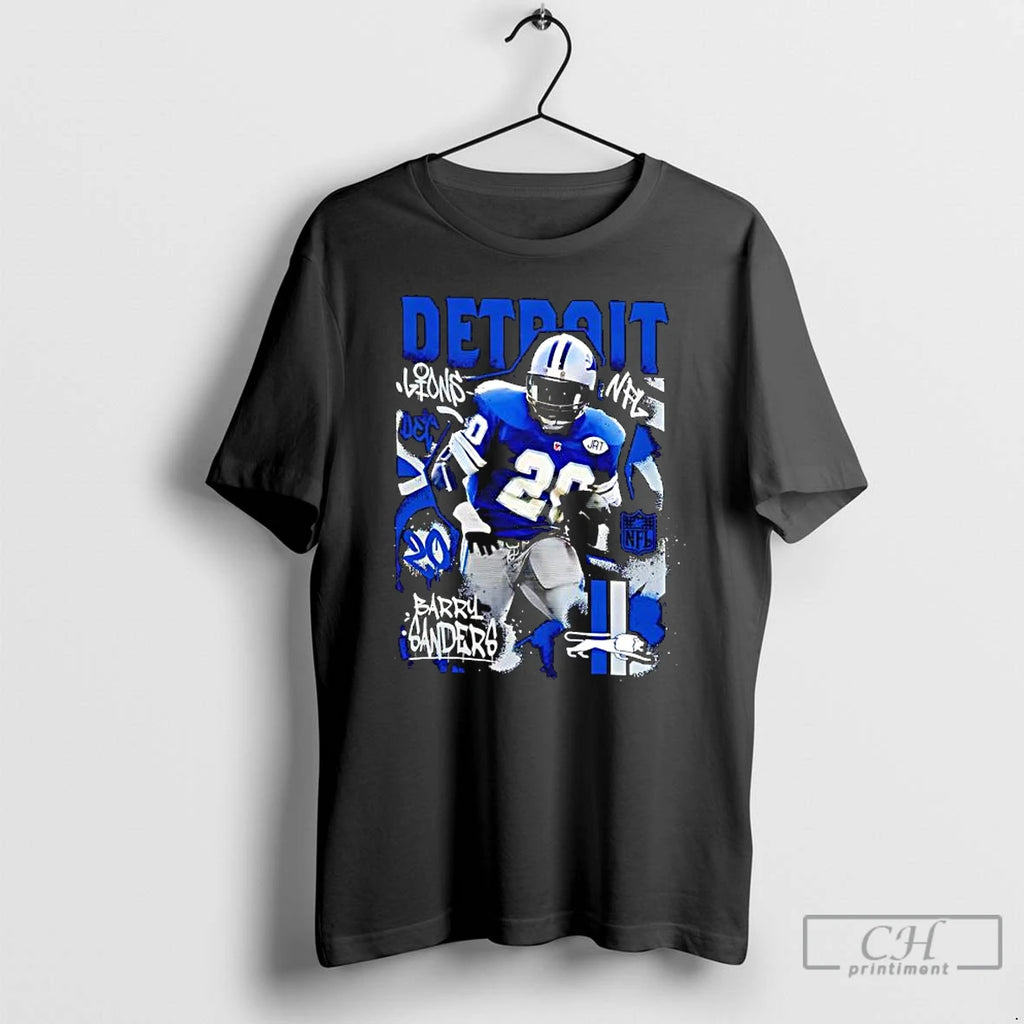 Classic Detroit Lions Barry Sanders Star Player
