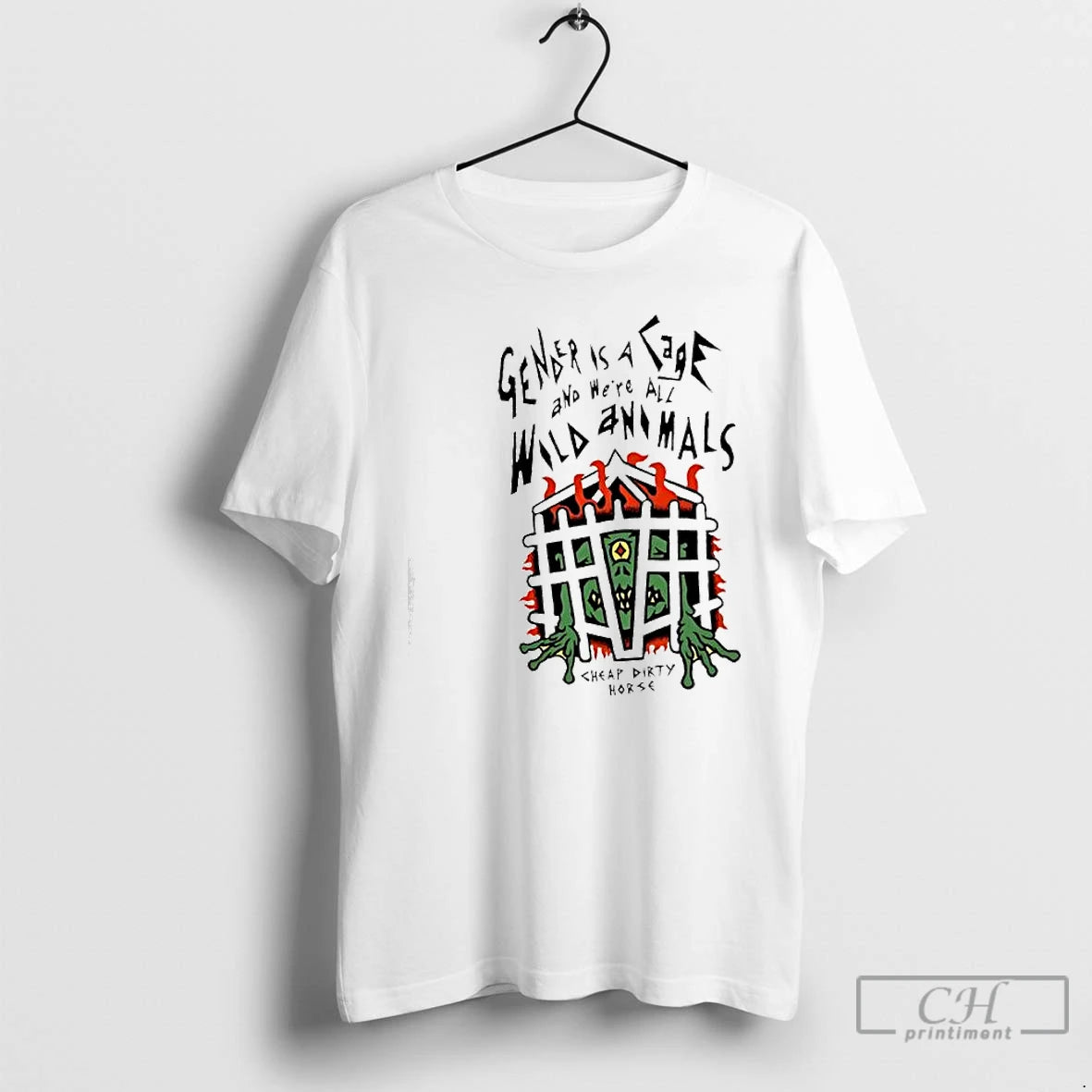 Classic Ender Is A Cage And Were All Wild Animals Cheap Dirty Horse T Shirts