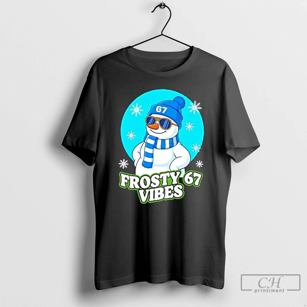 Classic Frosty Vibes 67 Snowman Six Seven Merry Christmas