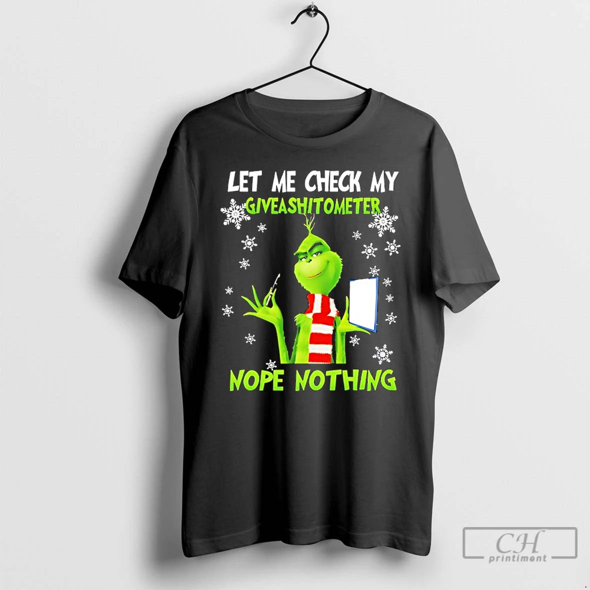 Classic Grinch Let Me Check My Giveashitometer Nope Nothing Christmas