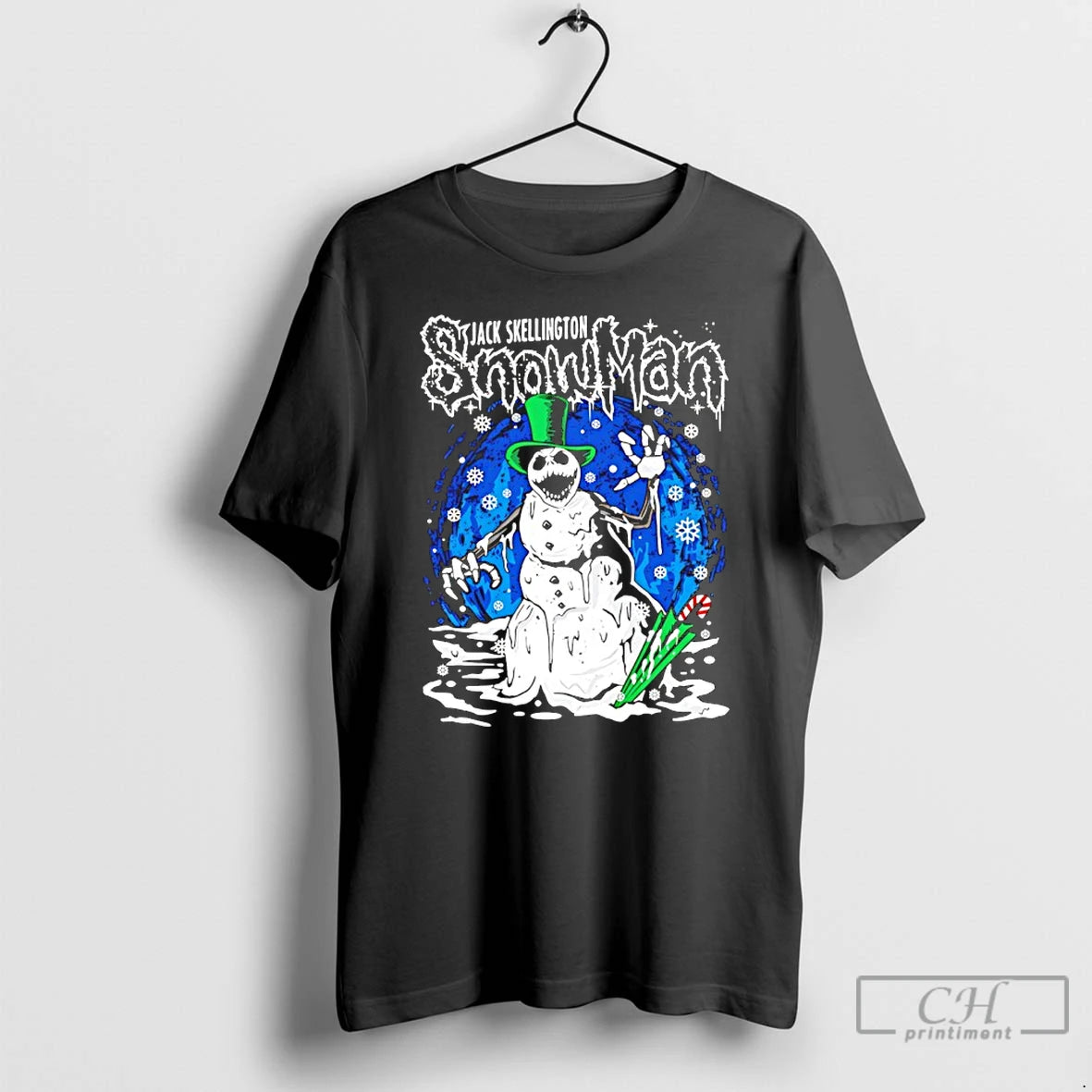 Classic Jack Skellington Snowman Horror Christmas