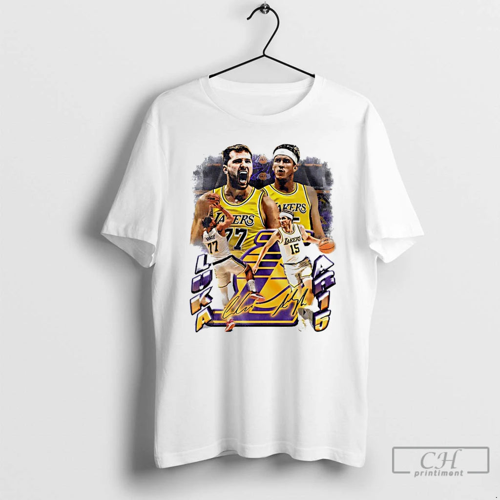 Classic Luka Doncic And Austin Reaves Los Angeles Lakers Nba Player Signatures T Shirts Sweater