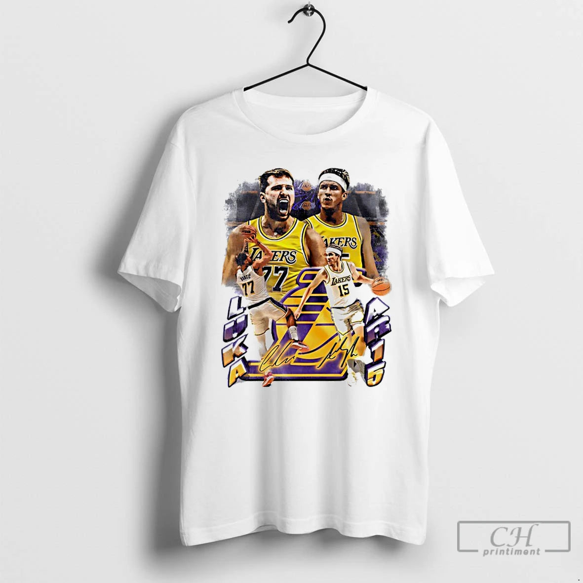 Classic Luka Doncic And Austin Reaves Los Angeles Lakers Nba Player Signatures T Shirts Sweater