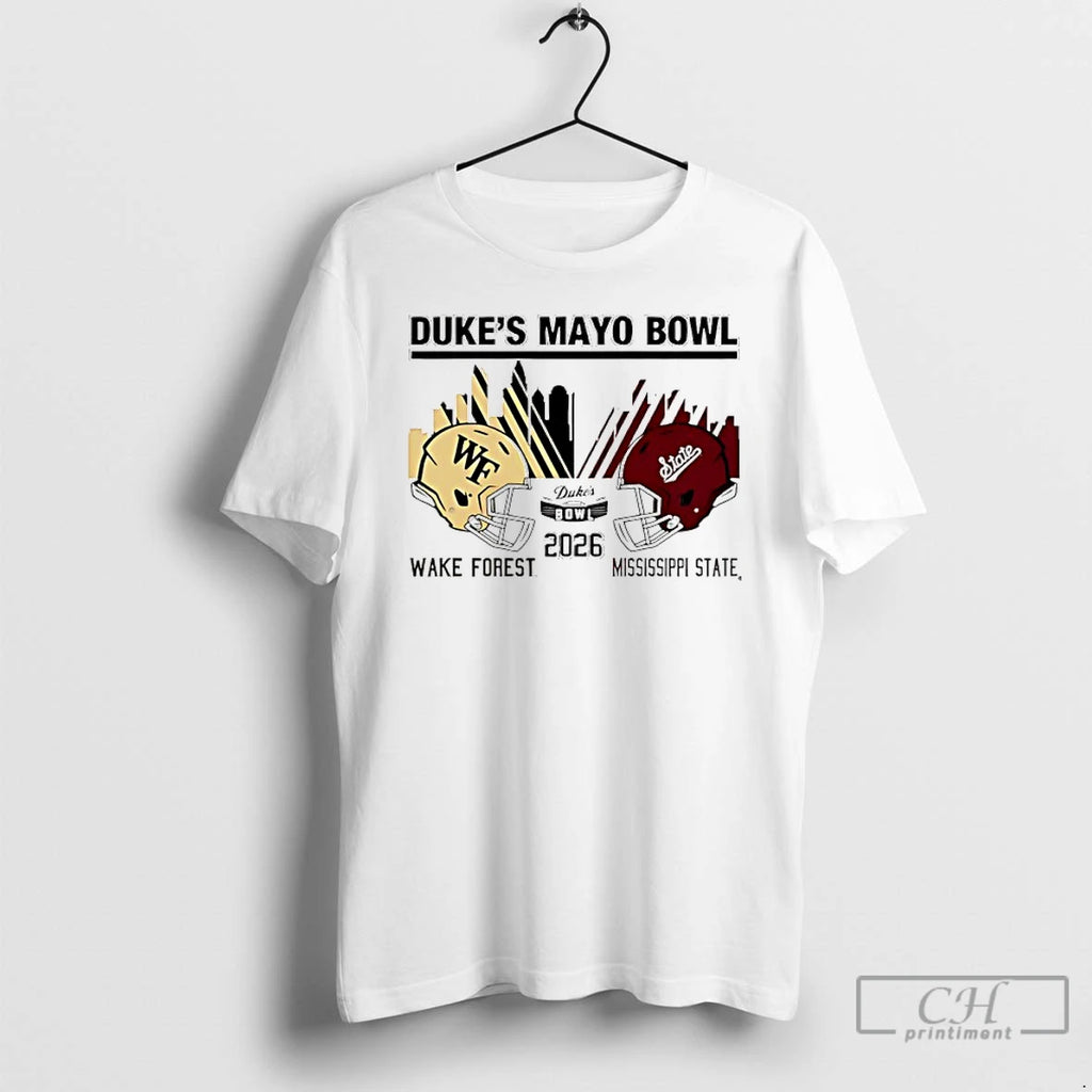Classic Mississippi State Vs Wake Forest 2026 Dukes Mayo Bowl Match Up T Shirts Sweater