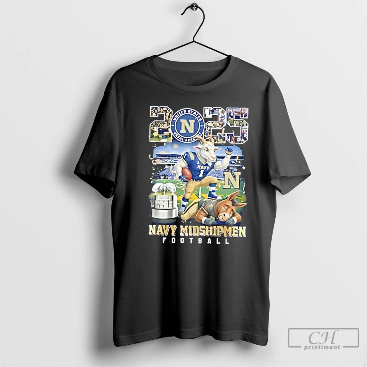 Classic Navy Midshipmen 2025 Commander In Chiefs Trophy Champions Mascot