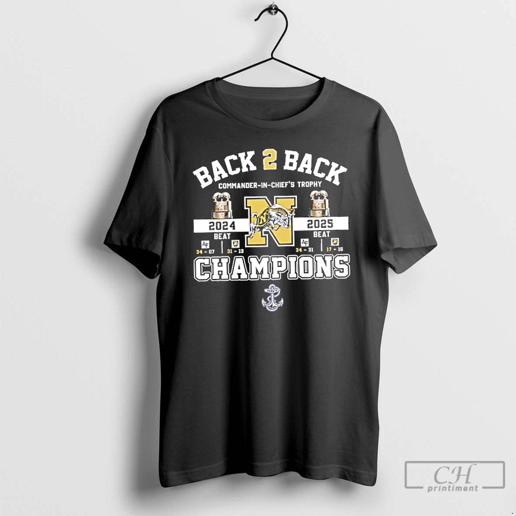 Classic Navy Midshipmen Back 2 Back Commander In Chiefs Trophy Champions