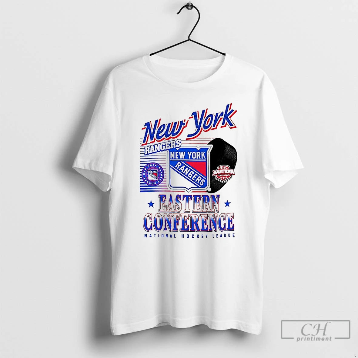 Classic New York Rangers Nhl Eastern Conference Logo And Ball