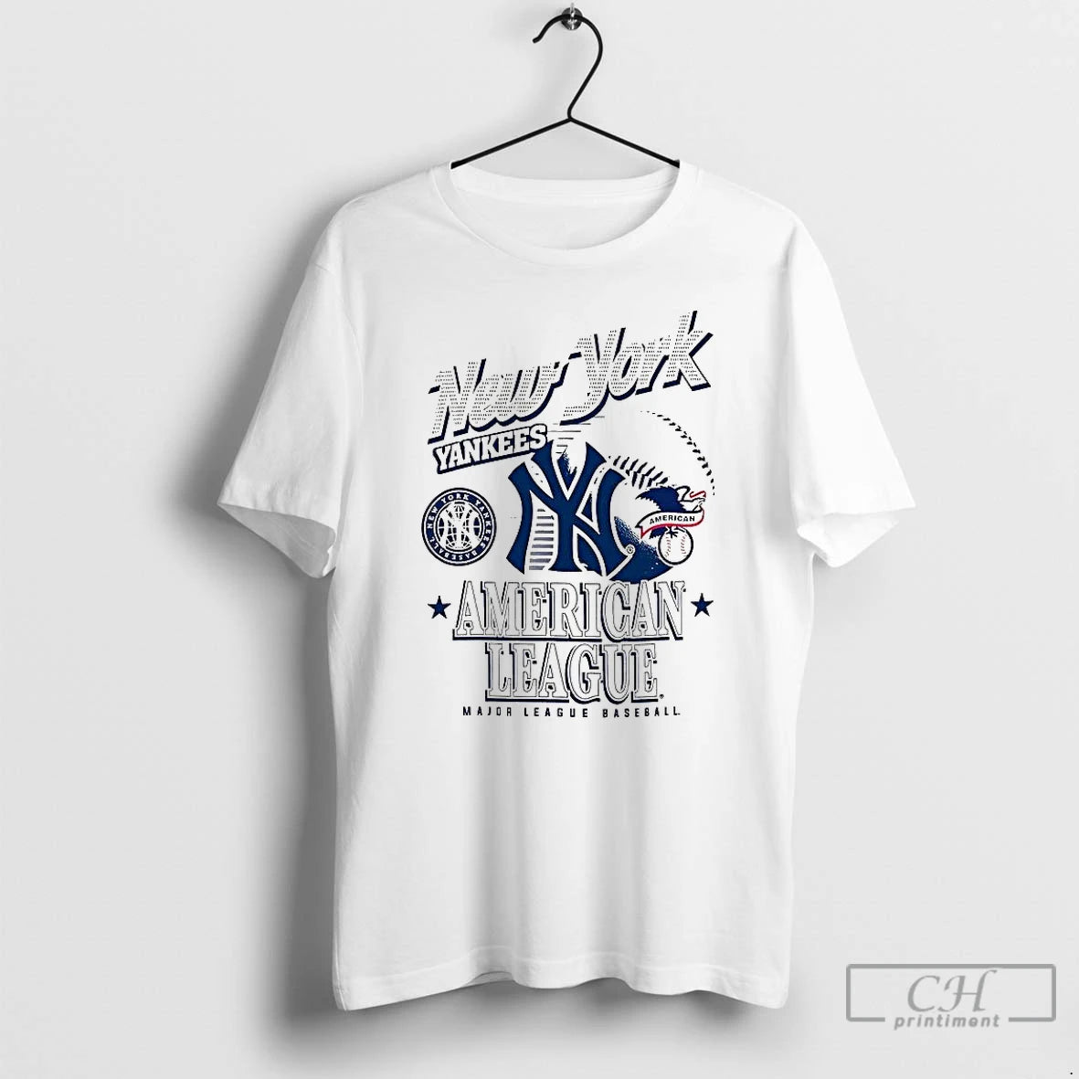 Classic New York Yankees Mlb American National League Logo Ball Retro