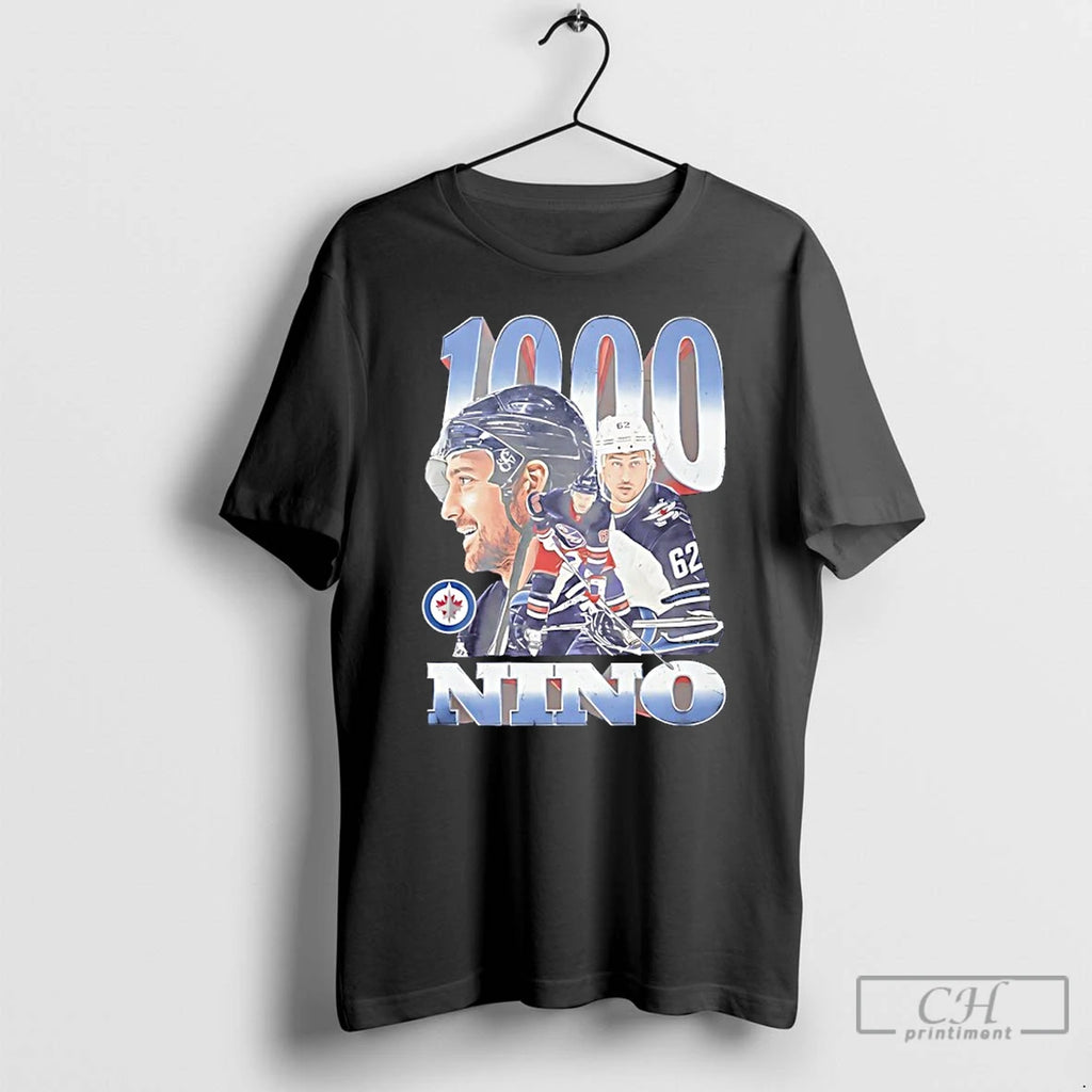 Classic Nino Niederreiter Winnipeg Jets 1000 Games Graphic