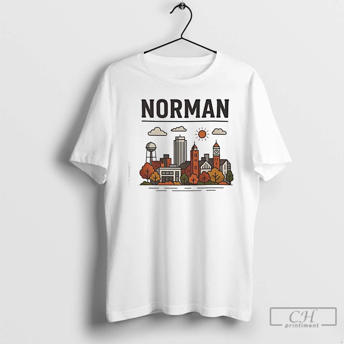 Classic Norman Skyline Oklahoma Game Day