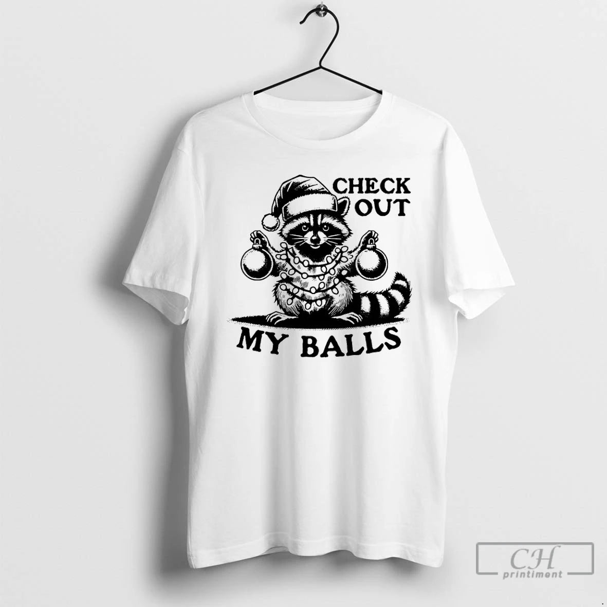 Classic Opossum Santa Check Out My Balls Christmas
