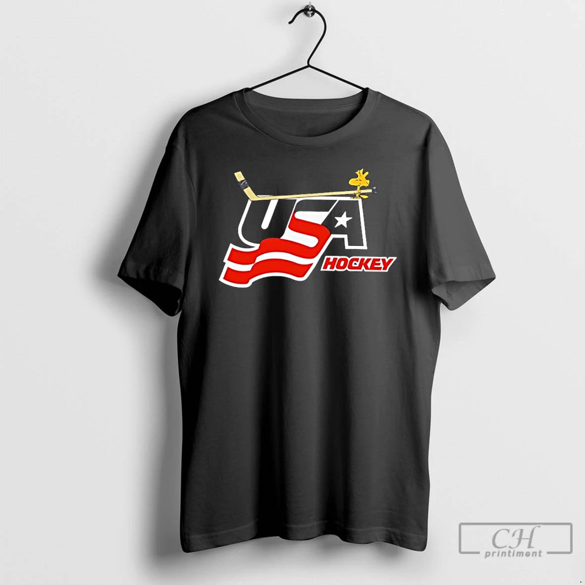 Classic Peanuts X Usa Hockey Woodstock Logo