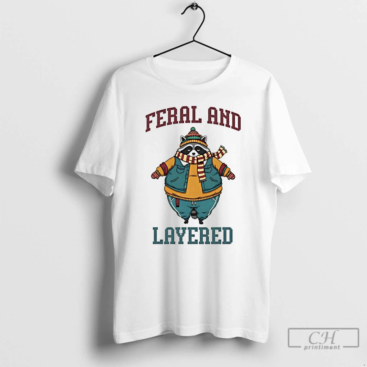 Classic Raccoon Feral And Layered