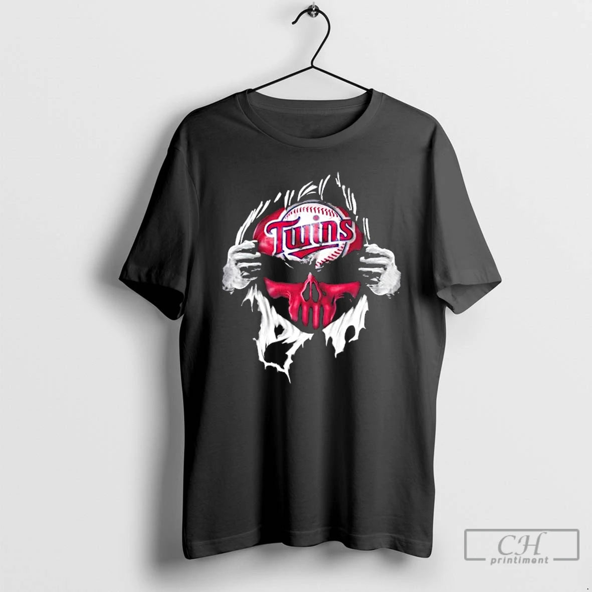 Classic Ripped From The Chest Skull Deep Minnesota Twins Till The Grave T Shirts Sweater
