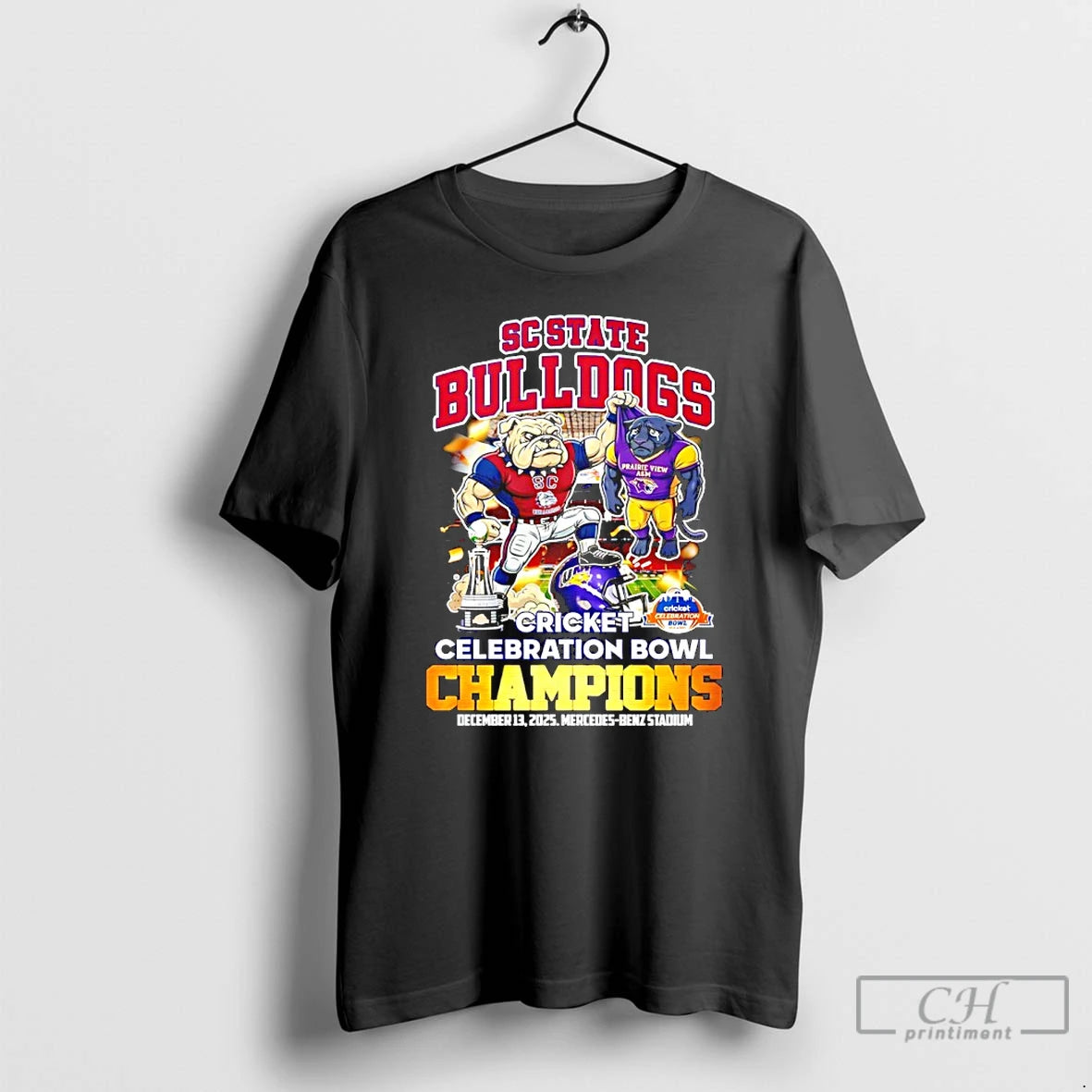 Classic Sc State Bulldogs 2025 Cricket Celebration Bowl Champions Mascot