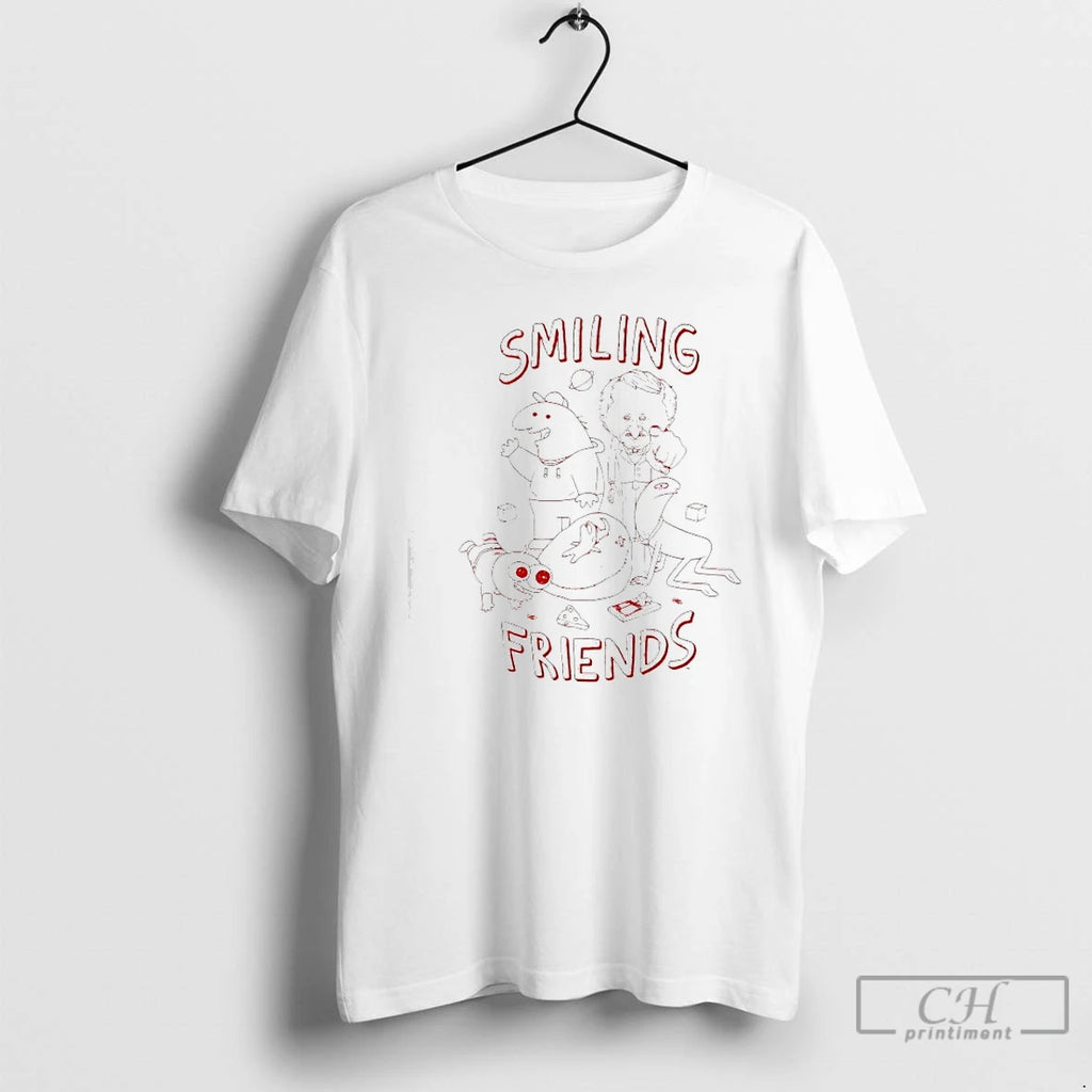 Classic Smiling Friends Group Line Characters