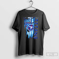 Classic Tennessee Titans Football Battle Shattered Usa Flag Rip Design
