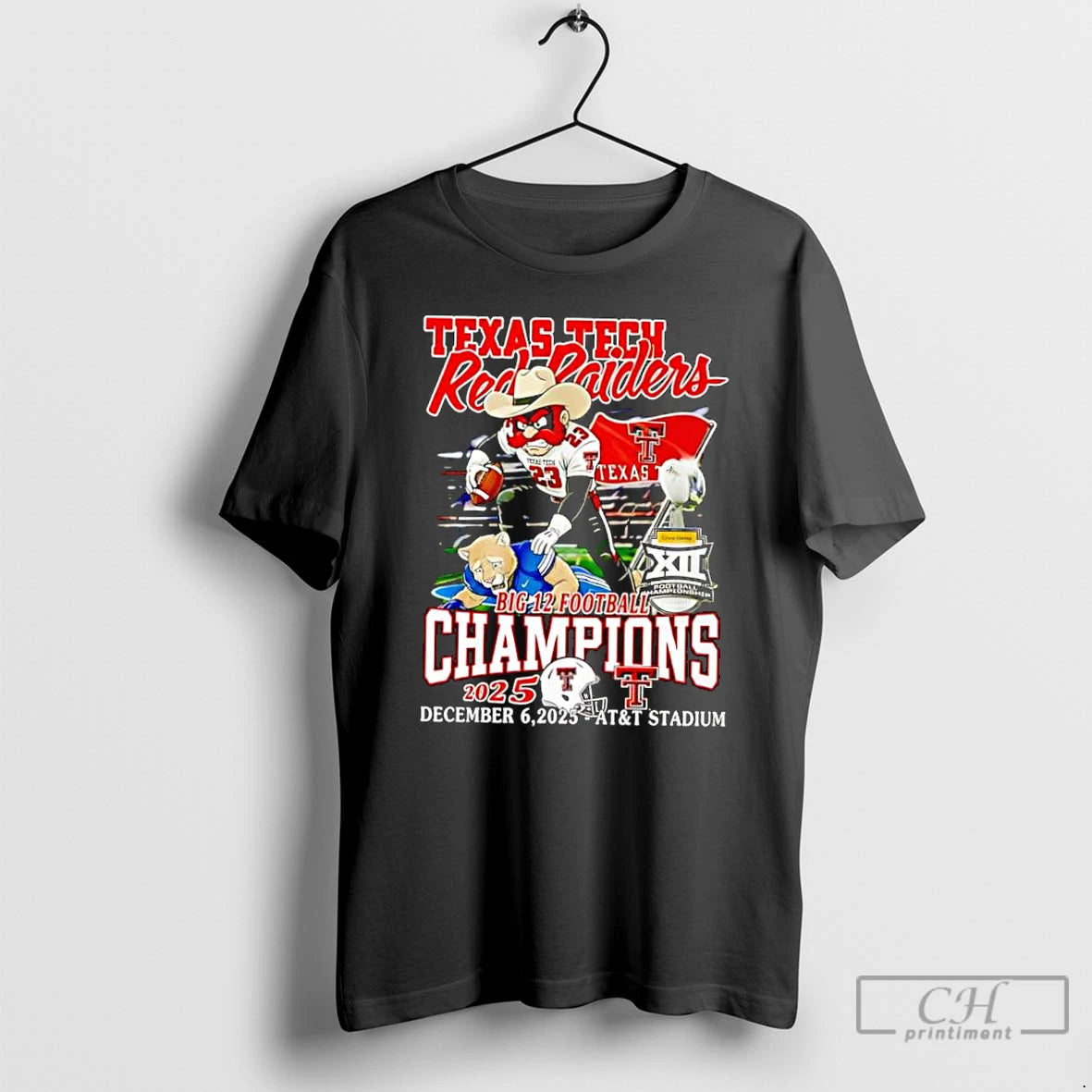 Classic Texas Tech Red Raiders As The 2025 Big 12 Football Champions T Shirts Sweater