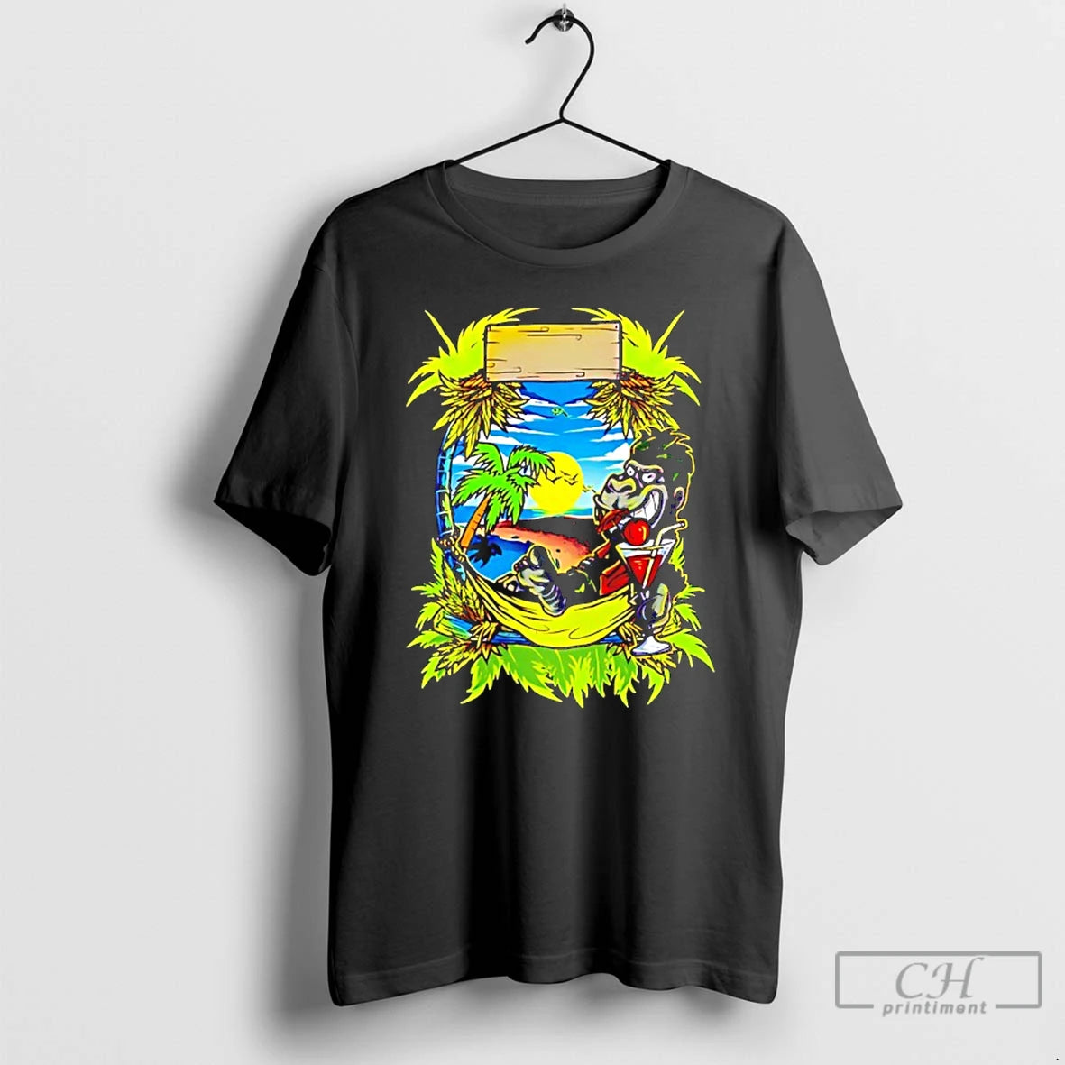 Classic Tropical Gorilla Vacation Graphic