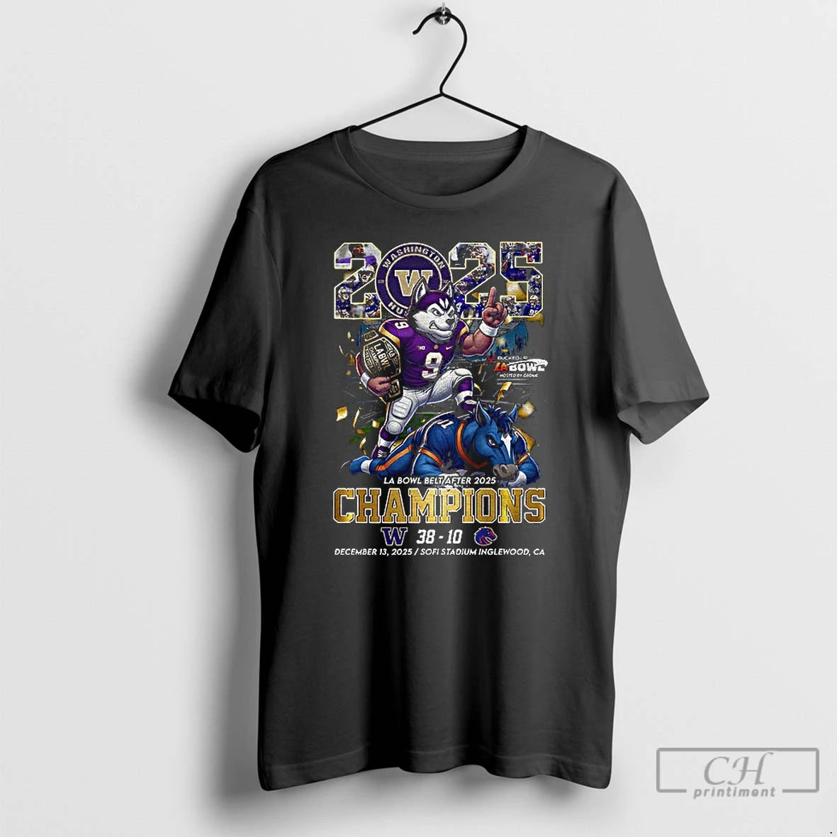 Classic Washington Huskies Vs Boise State Broncos 38 10 2025 La Bowl Belt After Champions