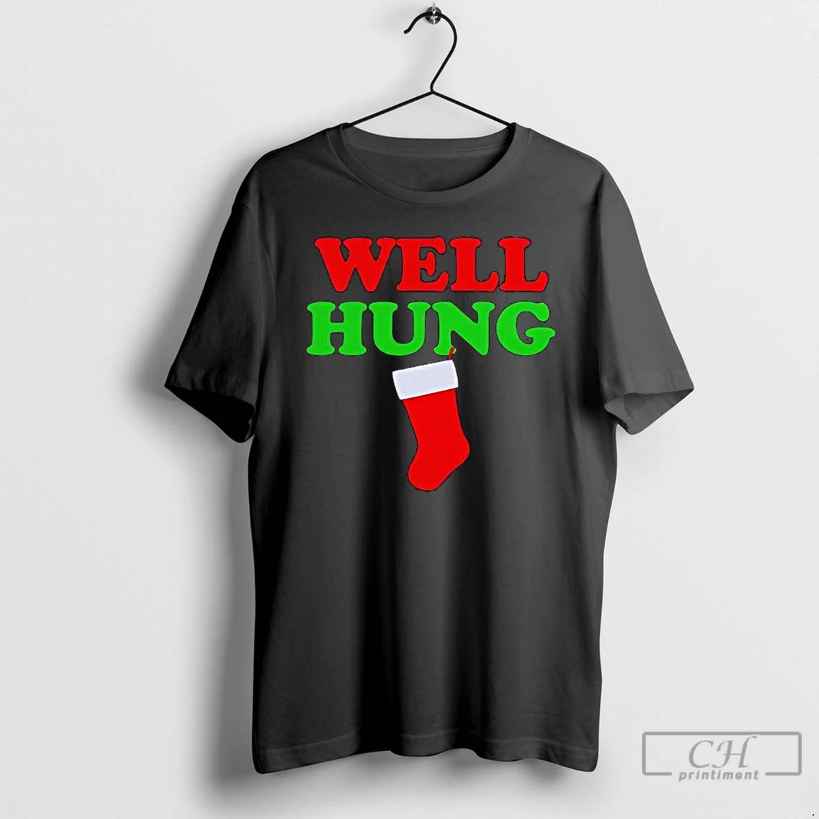 Classic Well Hung Christmas Stocking Graphic