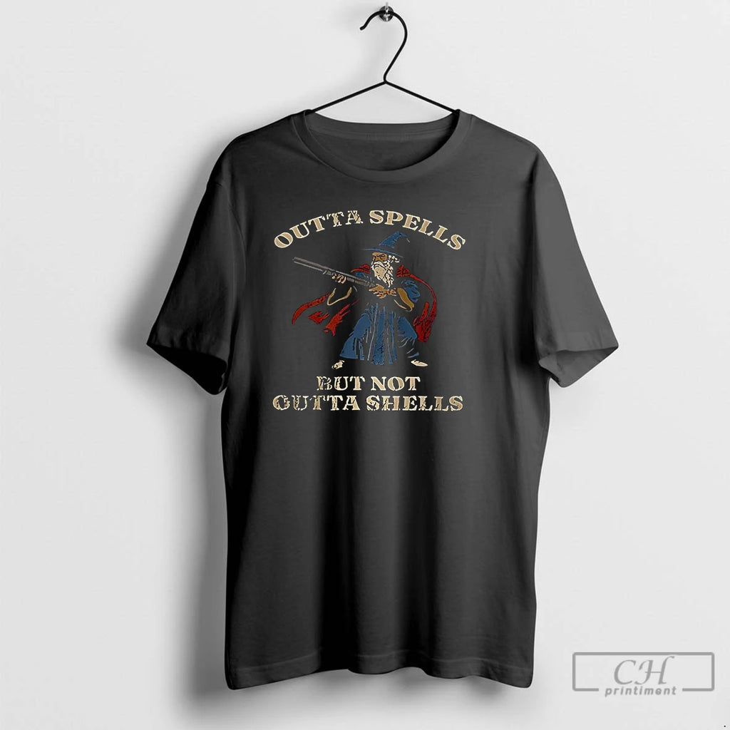 Classic Wizard Fantasy Outta Spells But Not Outta Shells