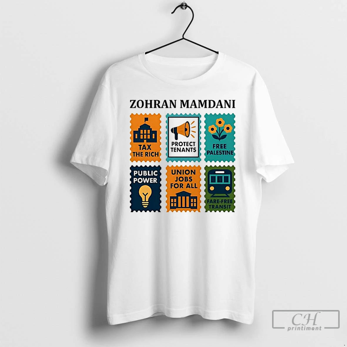 Classic Zohran Mamdani Tax The Rich Mayor Of New York City Stamp Collection T Shirts