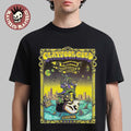 Claypool Gold Primus Claypool Lennon Delirium And Frog Brigade Chicago Illinois 2026 Event Poster At Salt Shed On June 3 2026 T-Shirt