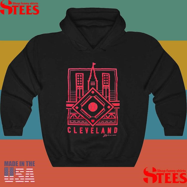 Cleveland Baseball Diamond Linework T-shirt