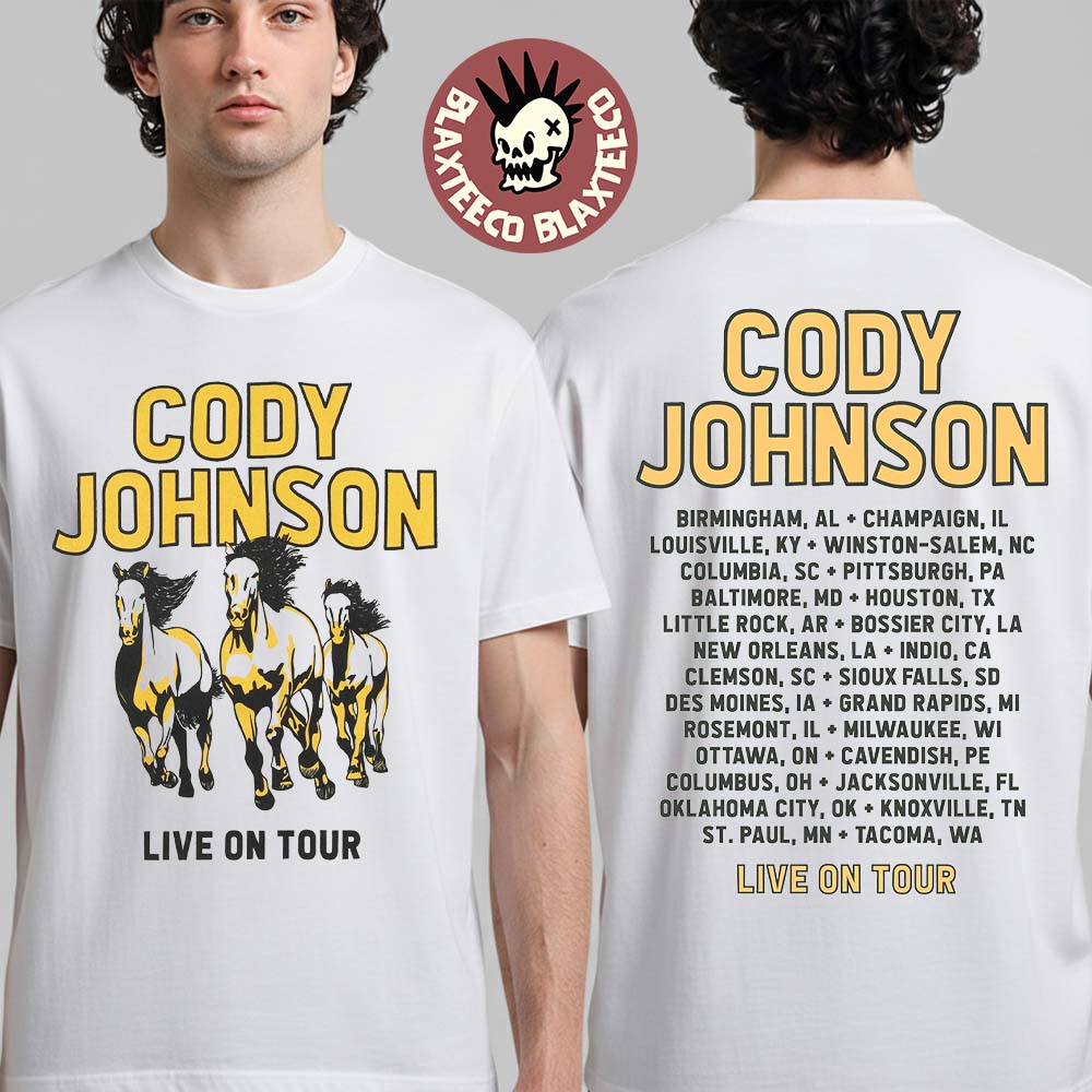 Cody Johnson Live On Tour 2026 Horses T-Shirt