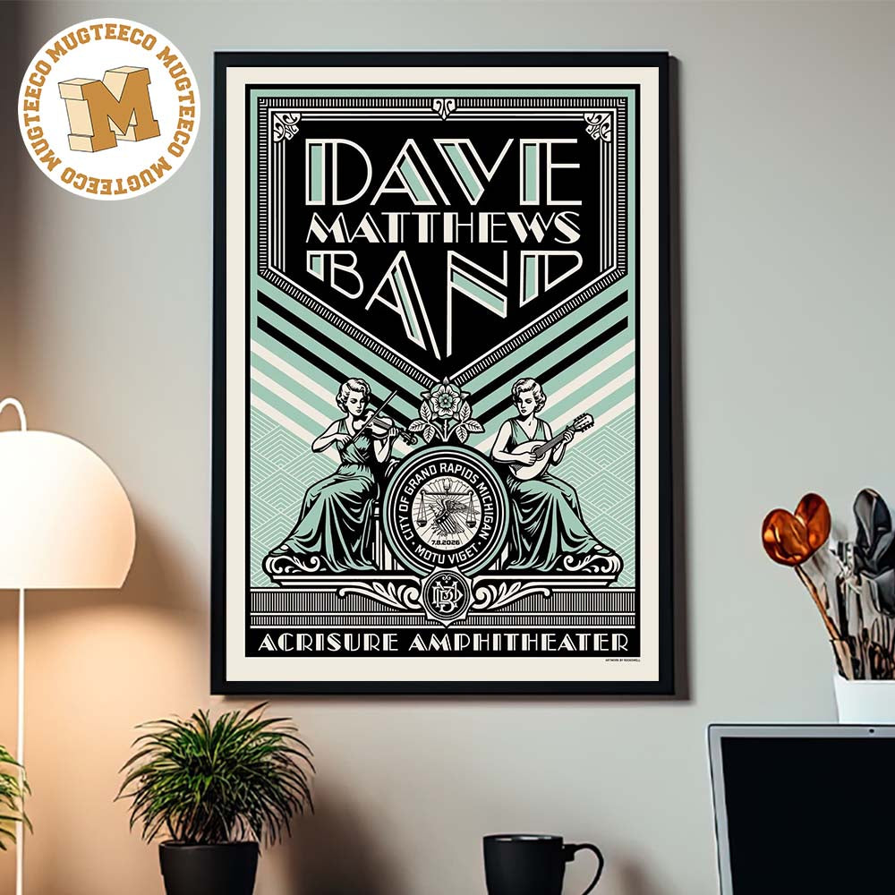 Dave Matthews Band Statue of Liberty 2026 Event Poster At Acrisure Amphitheate On July 8 2026 Home Decor Poster Canvas