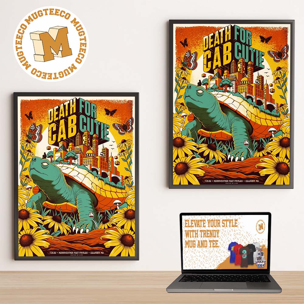 Death For Cab Cutie Columbia MD 2026 Event Poster At Merriweather Post Pavilion On July 21 2026 Home Decor Poster Cavas