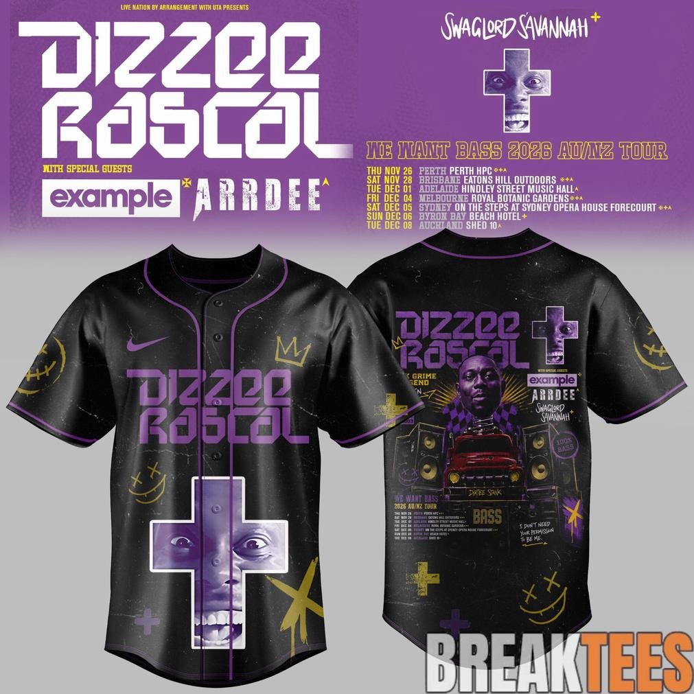 Dizzee Rascal – We Want Bass Tour Baseball Jersey