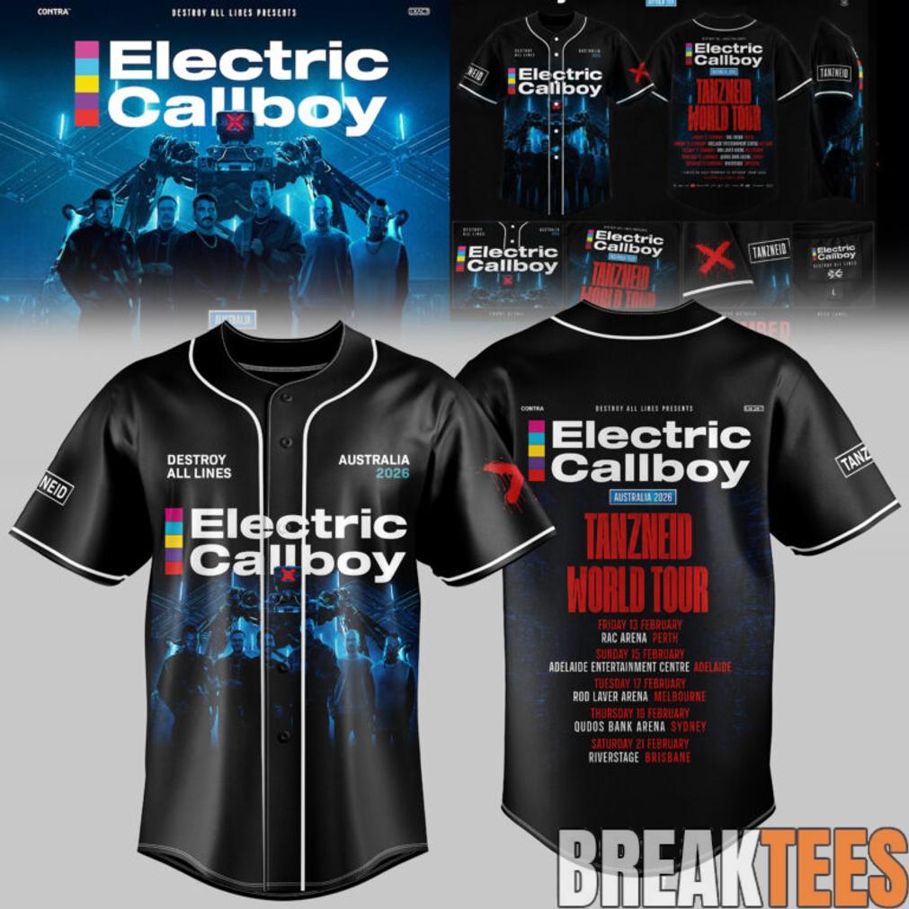 Electric Callboy – TANZNEID World Tour – Australia 2026 Classic Baseball Jersey