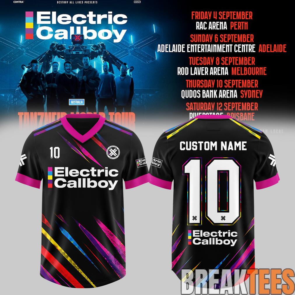 Electric Callboy – TANZNEID World Tour – Australia 2026 Custom Football Jersey